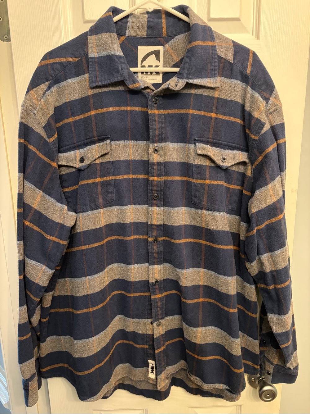 Mountain Khakis Navy Plaid Button-Up Flannel Shirt
